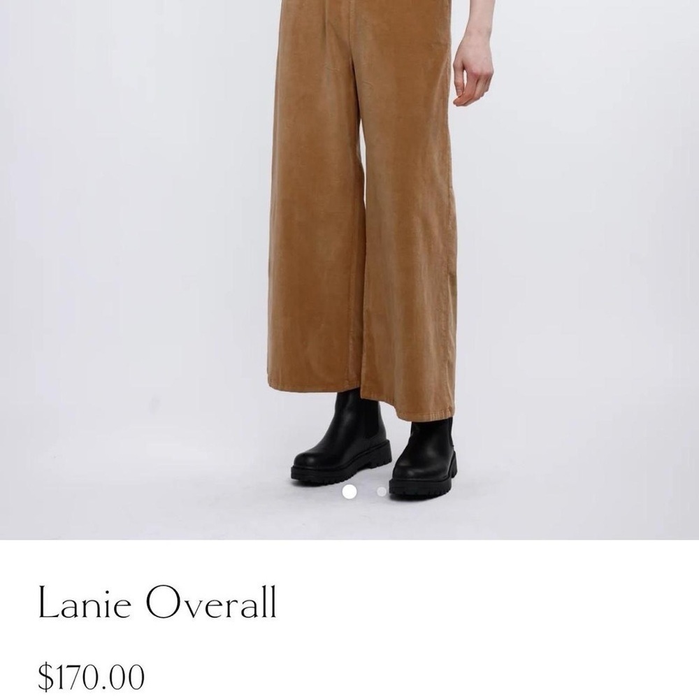 NWT self contrast corduroy overalls / jumper sz small / sold at anthro $170 - Picture 6 of 6